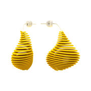 Yellow Helix 3D printed earrings